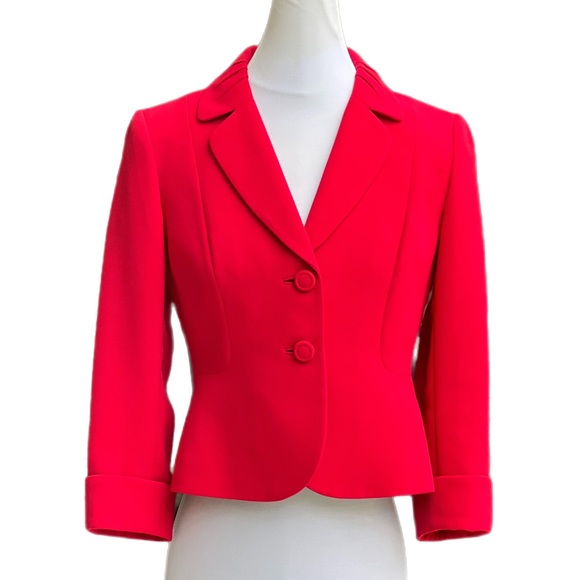 Tahari Jackets & Blazers - Tahari Suit Set 4 Petite Red Excellent Preowned Condition